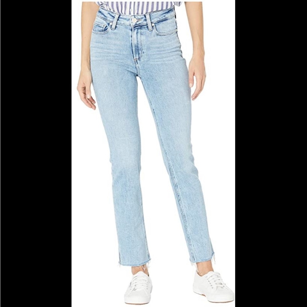 Paige Cindy Split Raw Hem Ankle Jeans